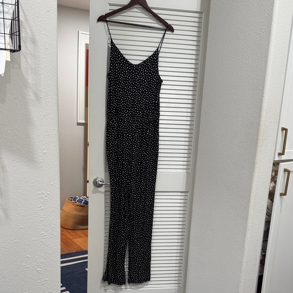 H&M Black and White Polka Dot Jumpsuit